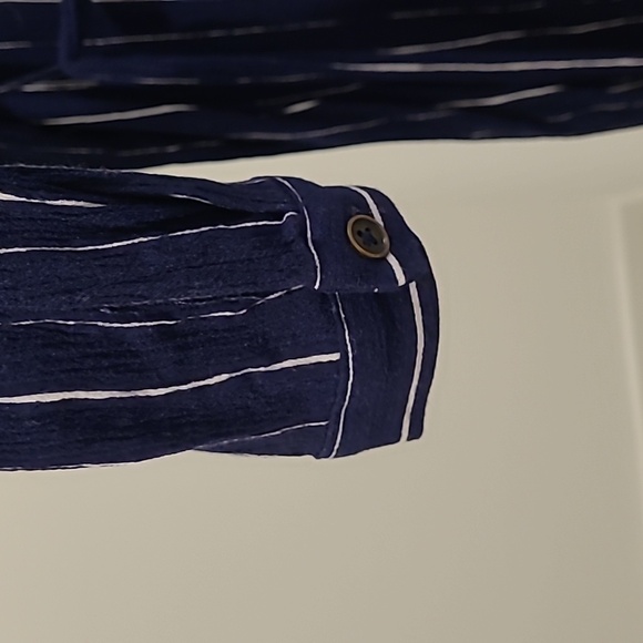 Navy Blue Striped Dress - Picture 5 of 6